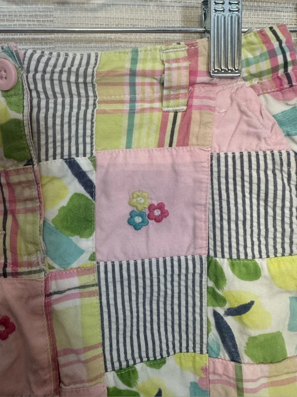 Girl’s Gymboree Floral Embroidered Patchwork Skirt Size 5